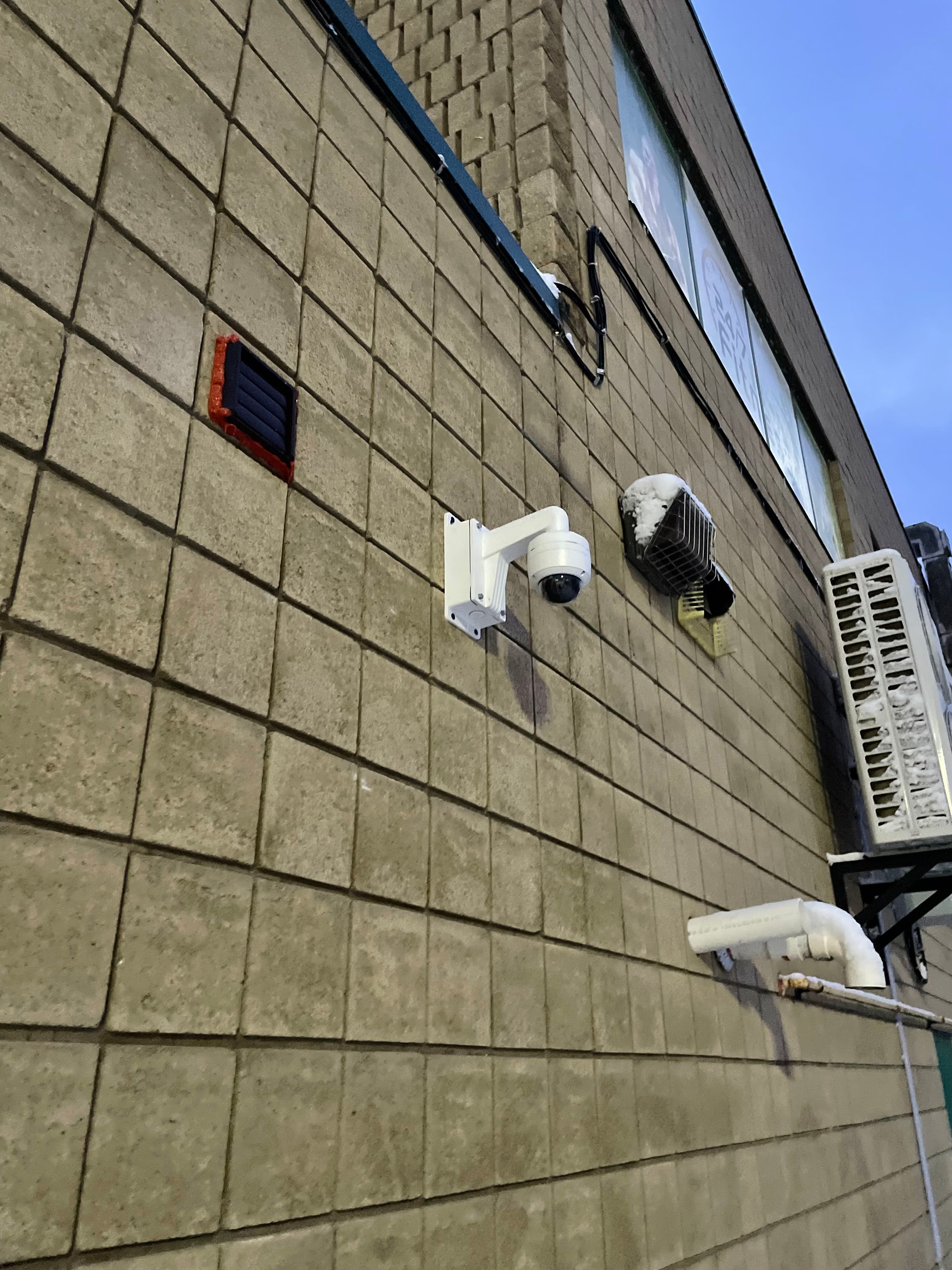 Commercial security camera installation by Rockwell Security in the GTA